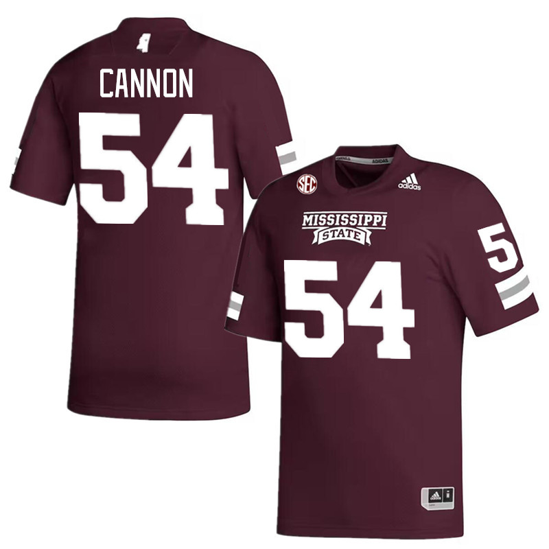 Men #54 Jackson Cannon Mississippi State Bulldogs 2023 College Football Jerseys Stitched-Maroon